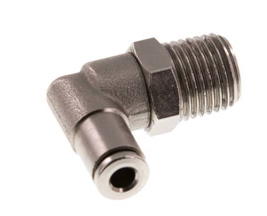 Codo de 90 grados de 4mm x R1/4'' con rosca macho de latón FKM giratorio [2 piezas]