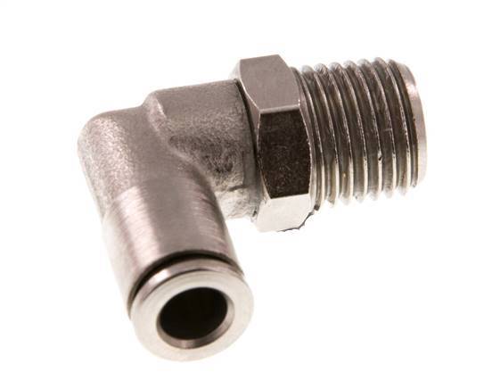 Codo de 90 grados de 6mm x R1/4'' con rosca macho de latón FKM giratorio [2 piezas]
