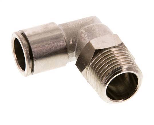Codo de 90 grados 14mm x R1/2'' con rosca macho Latón FKM Giratorio