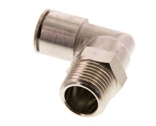 Codo de 90 grados 14mm x R1/2'' con rosca macho Latón FKM Giratorio
