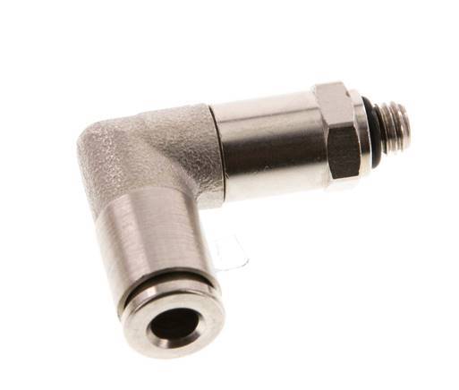 Racor de 4mm x M 5 90deg con rosca macho Latón NBR Manguito largo Giratorio