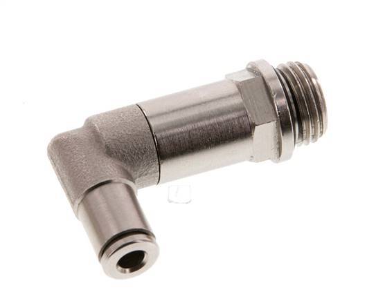 Racor de 4mm x G1/4'' 90deg con rosca macho Latón NBR Manguito largo giratorio