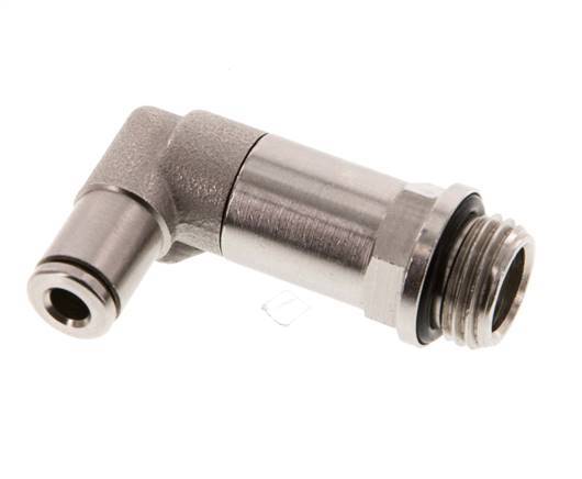 Racor de 4mm x G1/4'' 90deg con rosca macho Latón NBR Manguito largo giratorio
