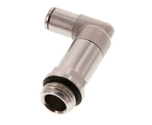 Racor de 4mm x G1/4'' 90deg con rosca macho Latón NBR Manguito largo giratorio