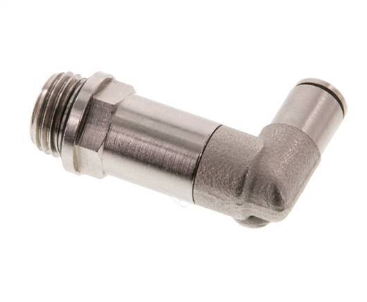 Racor de 4mm x G1/4'' 90deg con rosca macho Latón NBR Manguito largo giratorio