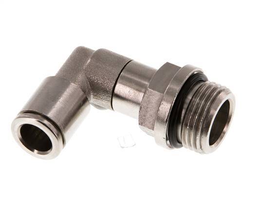 Codo de 90 grados 8mm x G3/8'' con rosca macho Latón NBR Manguito largo giratorio