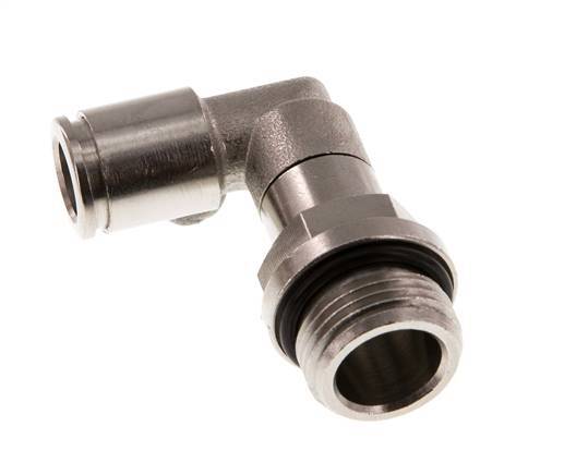 Codo de 90 grados 8mm x G3/8'' con rosca macho Latón NBR Manguito largo giratorio