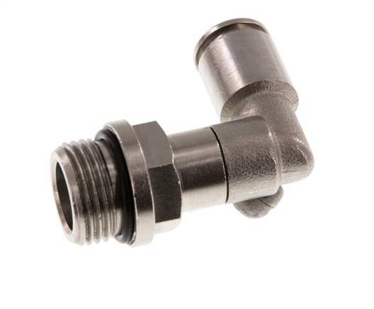 Codo de 90 grados 8mm x G3/8'' con rosca macho Latón NBR Manguito largo giratorio