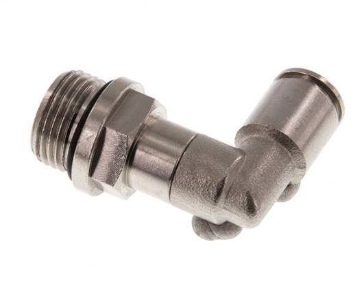 Codo de 90 grados 8mm x G3/8'' con rosca macho Latón NBR Manguito largo giratorio