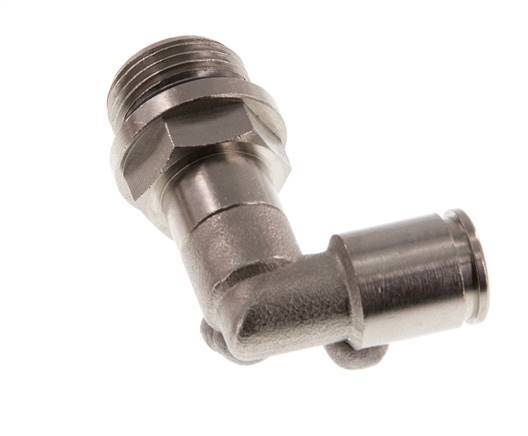 Codo de 90 grados 8mm x G3/8'' con rosca macho Latón NBR Manguito largo giratorio