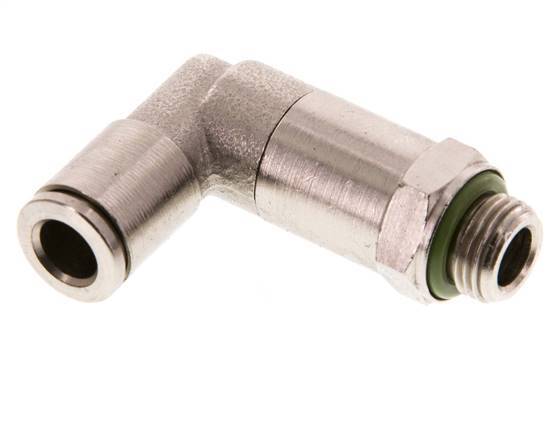 Racor de 6mm x G1/8'' de 90 grados con rosca macho de latón con manguito largo de FKM