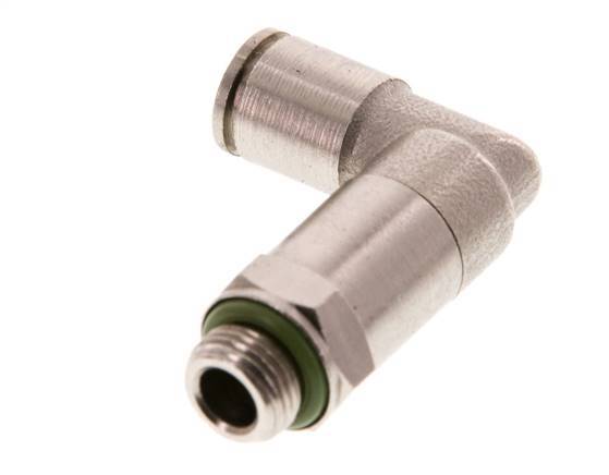 Racor de 6mm x G1/8'' de 90 grados con rosca macho de latón con manguito largo de FKM