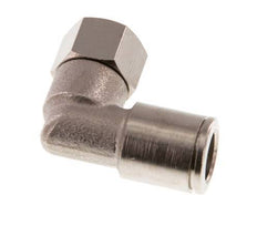 8mm x G1/8'' 90deg Elbow Push-in Fitting with Female Threads Brass NBR Rotatable [2 Pieces]