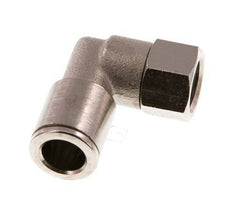 8mm x G1/8'' 90deg Elbow Push-in Fitting with Female Threads Brass NBR Rotatable [2 Pieces]
