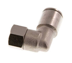 8mm x G1/8'' 90deg Elbow Push-in Fitting with Female Threads Brass NBR Rotatable [2 Pieces]