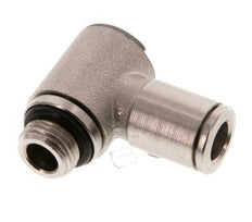 6mm x G1/8'' 90deg Elbow L-shape Push-in Fitting with Male Threads Brass NBR Rotatable
