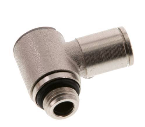6mm x G1/8'' 90deg Elbow L-shape Push-in Fitting with Male Threads Brass NBR Rotatable