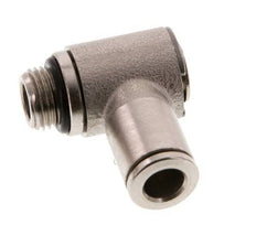6mm x G1/8'' 90deg Elbow L-shape Push-in Fitting with Male Threads Brass NBR Rotatable