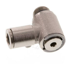 6mm x G1/8'' 90deg Elbow L-shape Push-in Fitting with Male Threads Brass NBR Rotatable