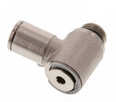 6mm x G1/8'' 90deg Elbow L-shape Push-in Fitting with Male Threads Brass NBR Rotatable