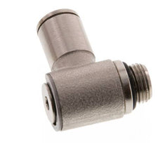 6mm x G1/8'' 90deg Elbow L-shape Push-in Fitting with Male Threads Brass NBR Rotatable