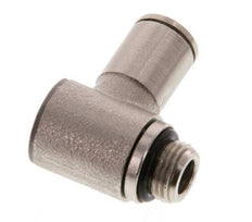6mm x G1/8'' 90deg Elbow L-shape Push-in Fitting with Male Threads Brass NBR Rotatable