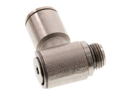 8mm x G1/8'' 90deg Elbow L-shape Push-in Fitting with Male Threads Brass NBR Rotatable