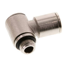 8mm x G1/8'' 90deg Elbow L-shape Push-in Fitting with Male Threads Brass NBR Rotatable