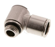 12mm x G1/4'' 90deg Elbow L-shape Push-in Fitting with Male Threads Brass NBR Rotatable