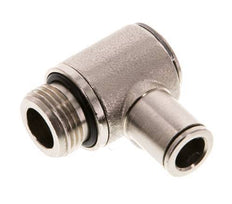 8mm x G3/8'' 90deg Elbow L-shape Push-in Fitting with Male Threads Brass NBR Rotatable