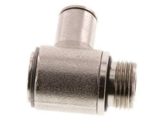 8mm x G3/8'' 90deg Elbow L-shape Push-in Fitting with Male Threads Brass NBR Rotatable