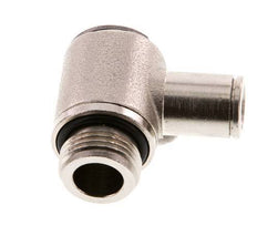 8mm x G3/8'' 90deg Elbow L-shape Push-in Fitting with Male Threads Brass NBR Rotatable