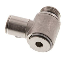 10mm x G3/8'' 90deg Elbow L-shape Push-in Fitting with Male Threads Brass NBR Rotatable