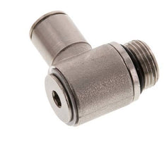 10mm x G3/8'' 90deg Elbow L-shape Push-in Fitting with Male Threads Brass NBR Rotatable