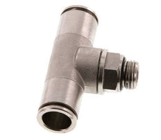 12mm x G1/4'' Inline Tee Push-in Fitting with Male Threads Brass NBR Rotatable
