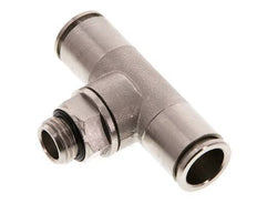 12mm x G1/4'' Inline Tee Push-in Fitting with Male Threads Brass NBR Rotatable