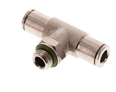 6mm x G1/8'' Inline Tee Push-in Fitting with Male Threads Brass FKM Rotatable