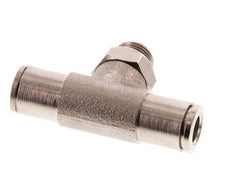 6mm x G1/8'' Inline Tee Push-in Fitting with Male Threads Brass FKM Rotatable