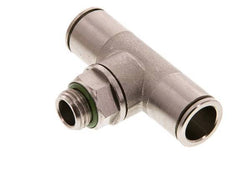 12mm x G1/4'' Inline Tee Push-in Fitting with Male Threads Brass FKM Rotatable