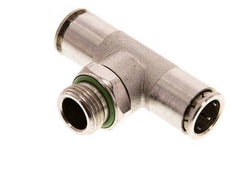 12mm x G3/8'' Inline Tee Push-in Fitting with Male Threads Brass FKM Rotatable