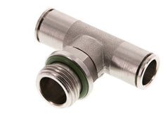 12mm x G1/2'' Inline Tee Push-in Fitting with Male Threads Brass FKM Rotatable