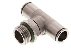 12mm x G1/2'' Inline Tee Push-in Fitting with Male Threads Brass FKM Rotatable