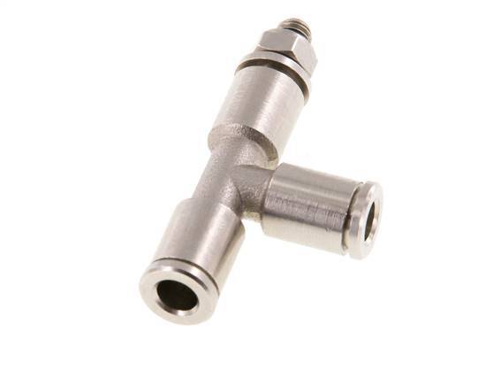 Racor en T de ángulo recto 5mm x M 5 con rosca macho Latón NBR Giratorio