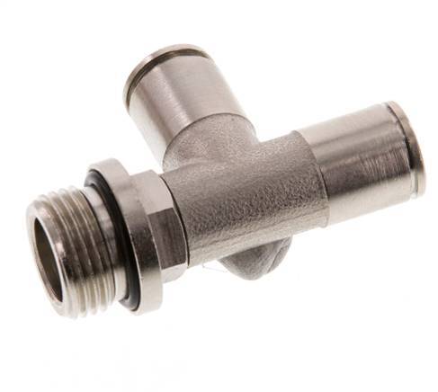 8mm x G3/8'' Right Angle Tee Push-in Fitting with Male Threads Brass NBR Rotatable