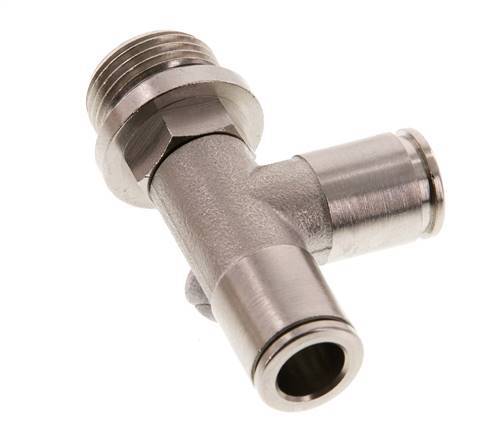 8mm x G3/8'' Right Angle Tee Push-in Fitting with Male Threads Brass NBR Rotatable