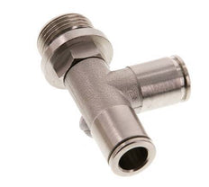 8mm x G3/8'' Right Angle Tee Push-in Fitting with Male Threads Brass NBR Rotatable