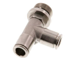 8mm x G3/8'' Right Angle Tee Push-in Fitting with Male Threads Brass NBR Rotatable