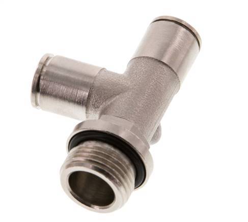 8mm x G3/8'' Right Angle Tee Push-in Fitting with Male Threads Brass NBR Rotatable