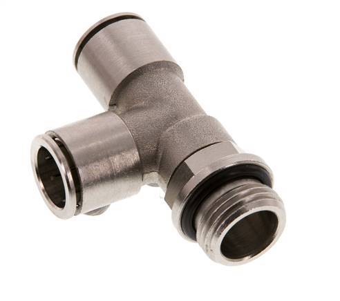 14mm x G1/2'' Right Angle Tee Push-in Fitting with Male Threads Brass NBR Rotatable