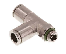 Racor en T en ángulo recto de 8mm x G1/8'' con rosca macho de latón FKM giratorio